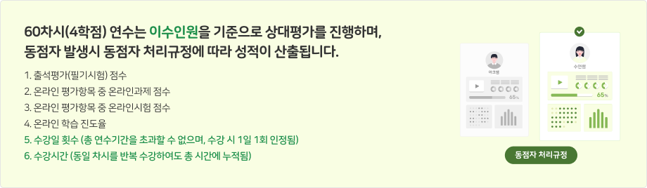 4학점 동점자 처리 규정 안내